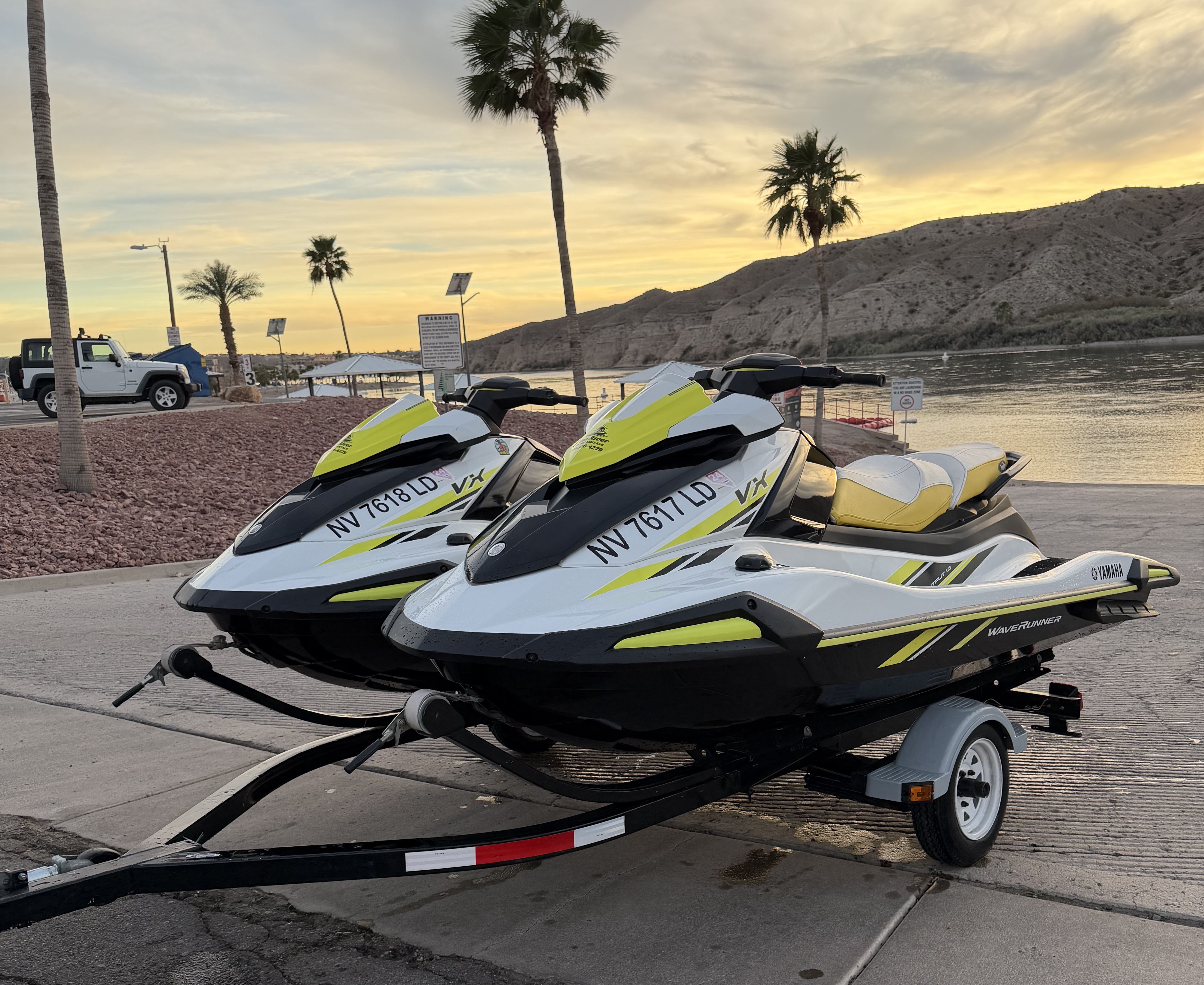 Jet ski during peak season on Lake Mohave